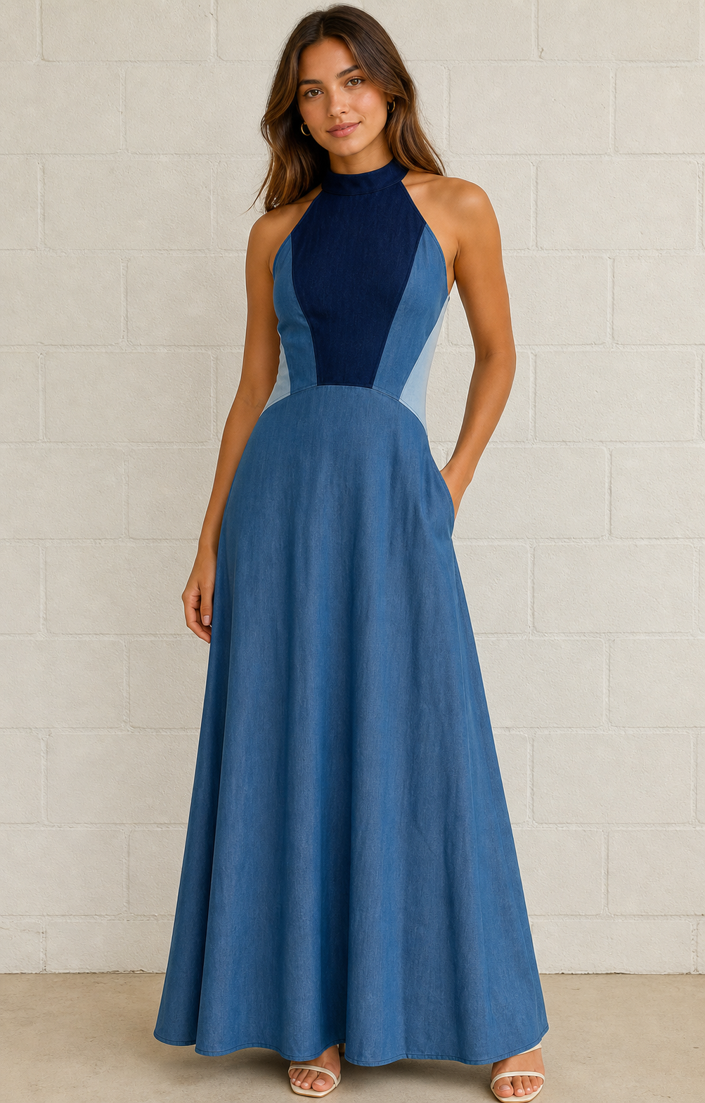 Long Denim Maxi Dress