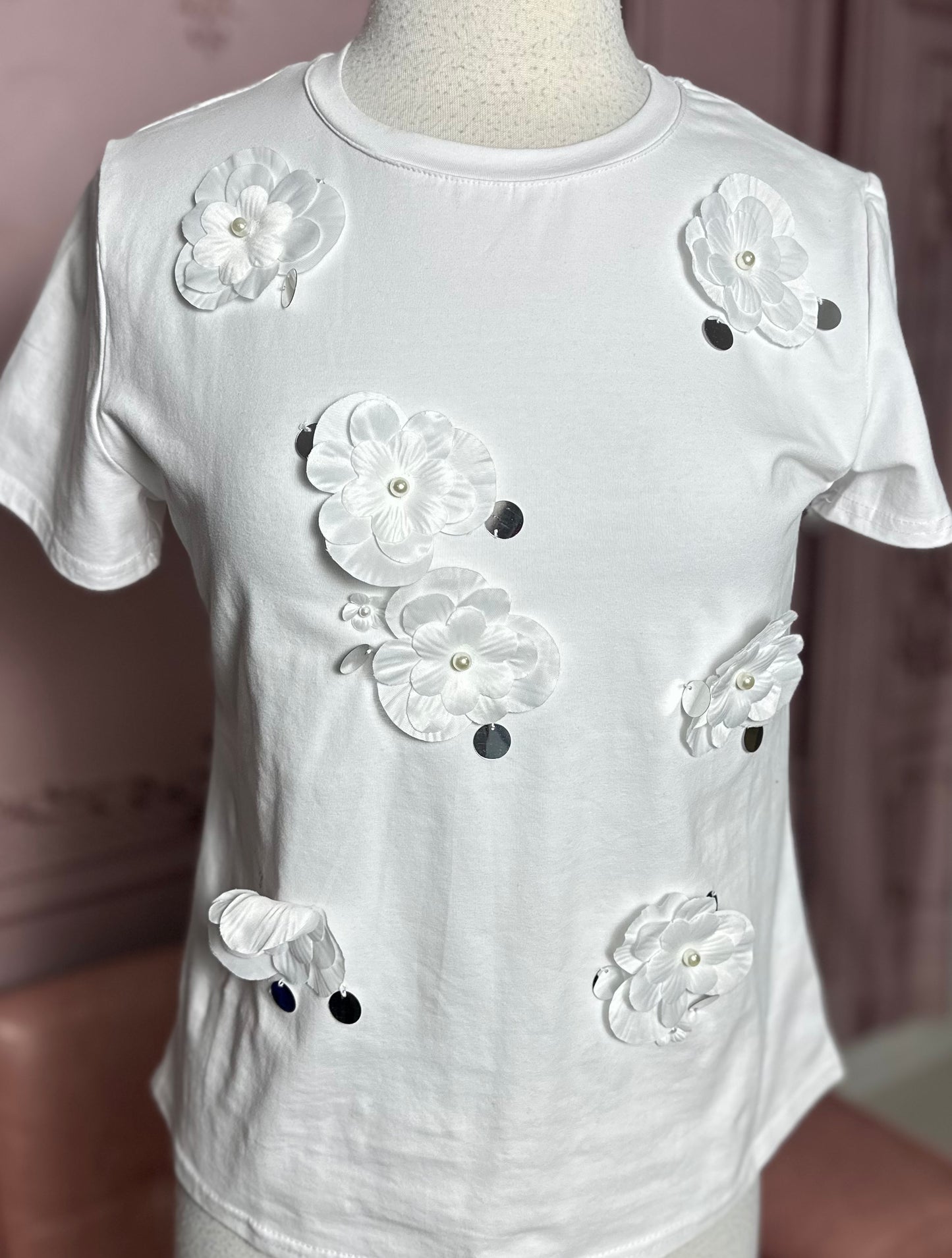 White Flower Shirt