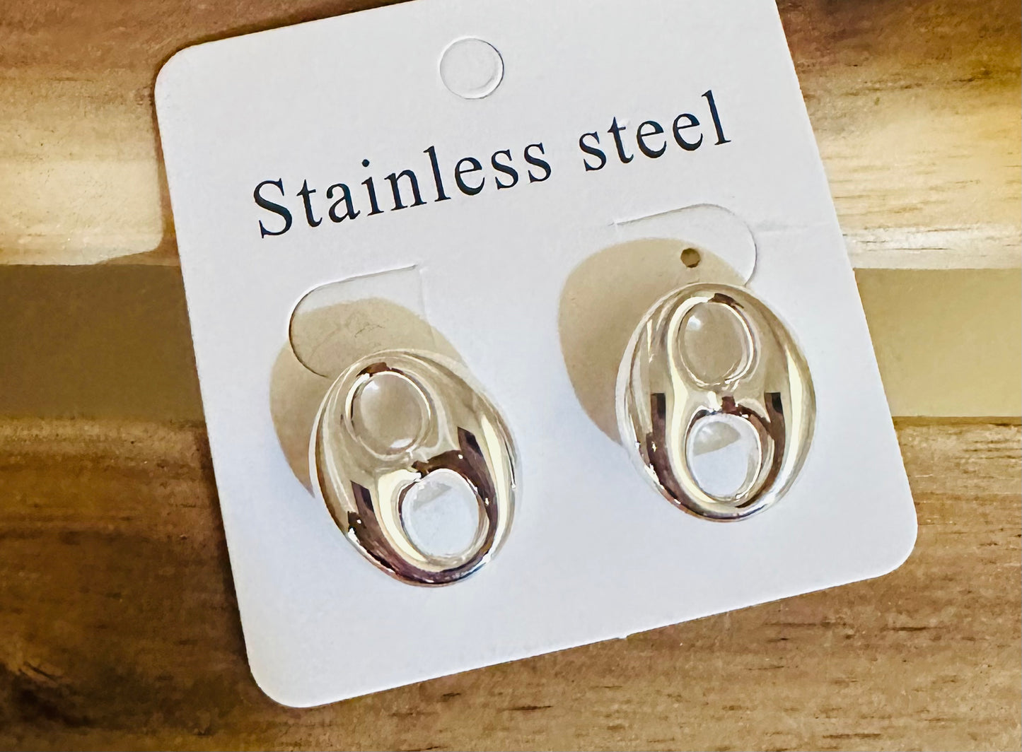 G Silver earrings