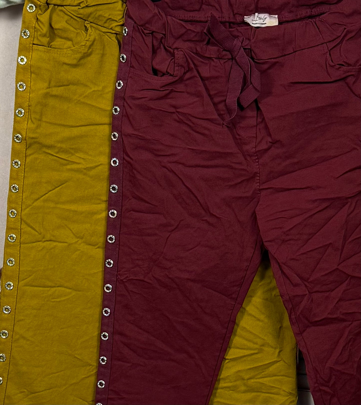 Side Studs Italian Pants