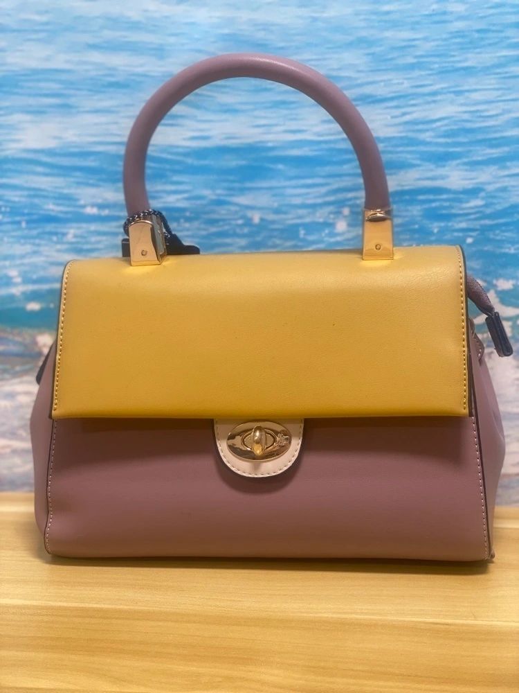 Lilac & Yellow Top Purse