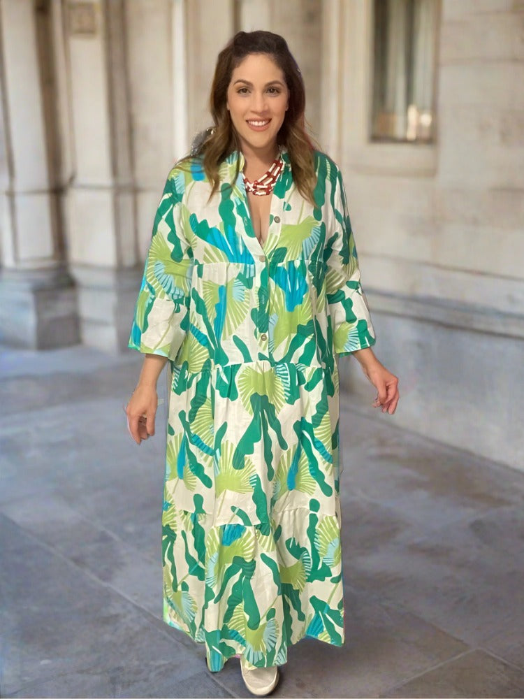 Puro Lino Tropical Colors Dress