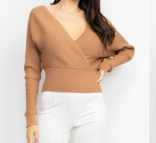 Tan Crossed Top