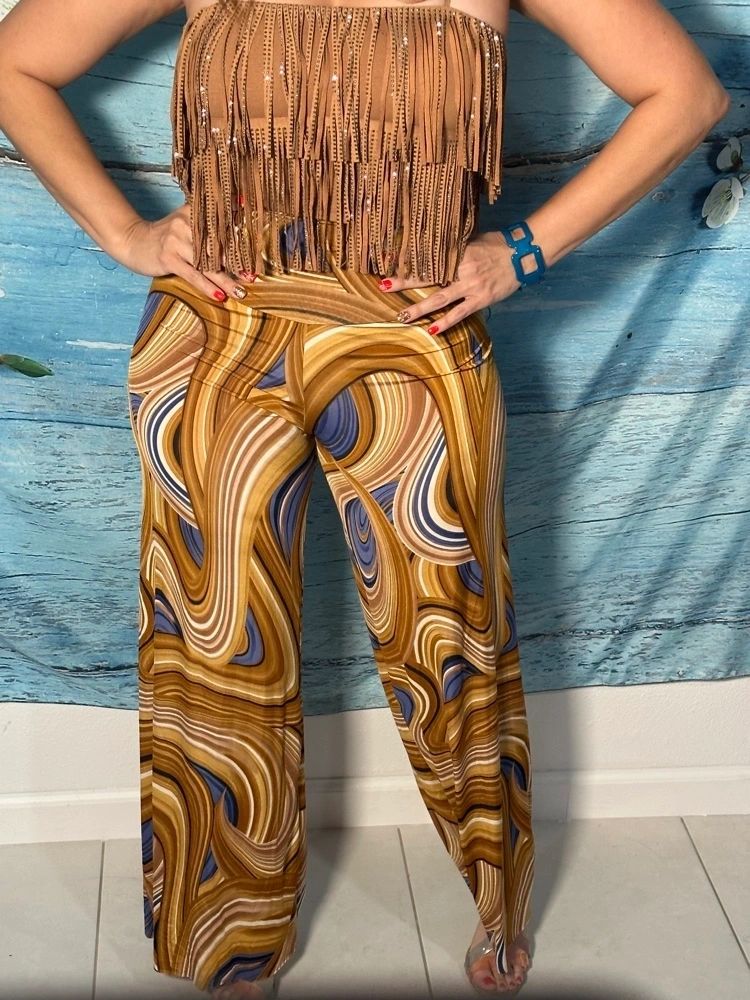 Caramel Swirl Soft Palazzo