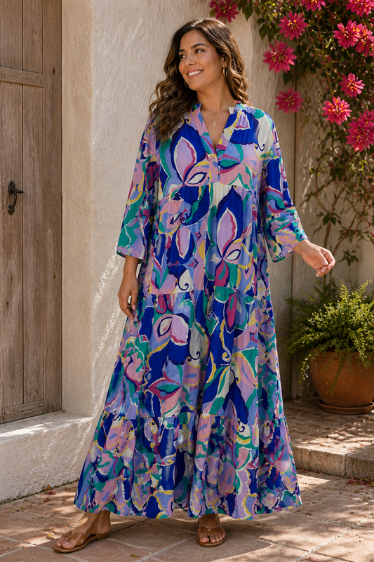 Periwinkle Blue Flower Dress