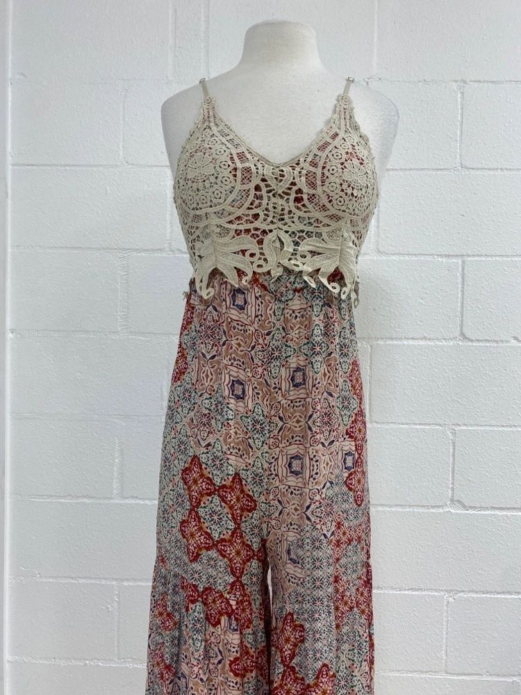 Boho Red Tones Jumpsuit