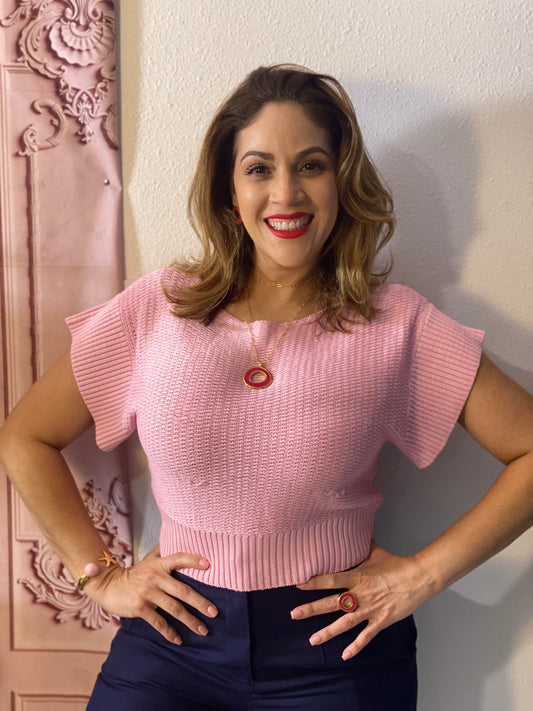 Pink Flare Top