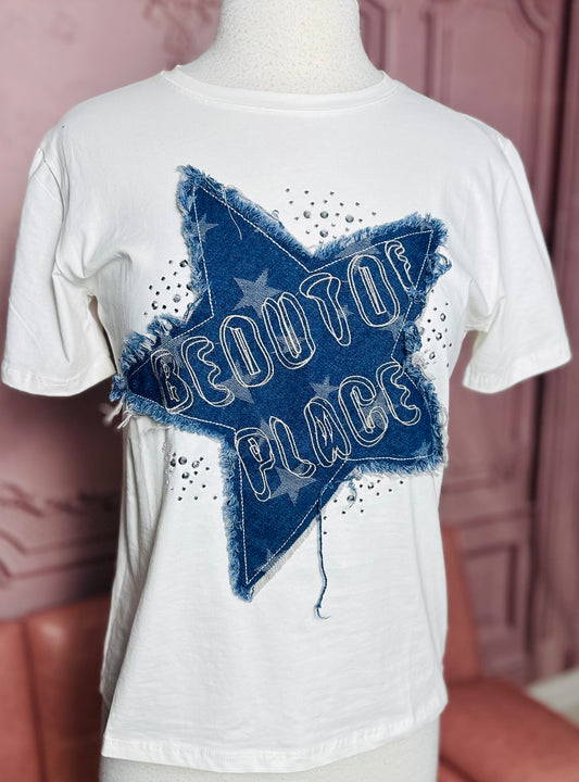 Denim Star White Shirt