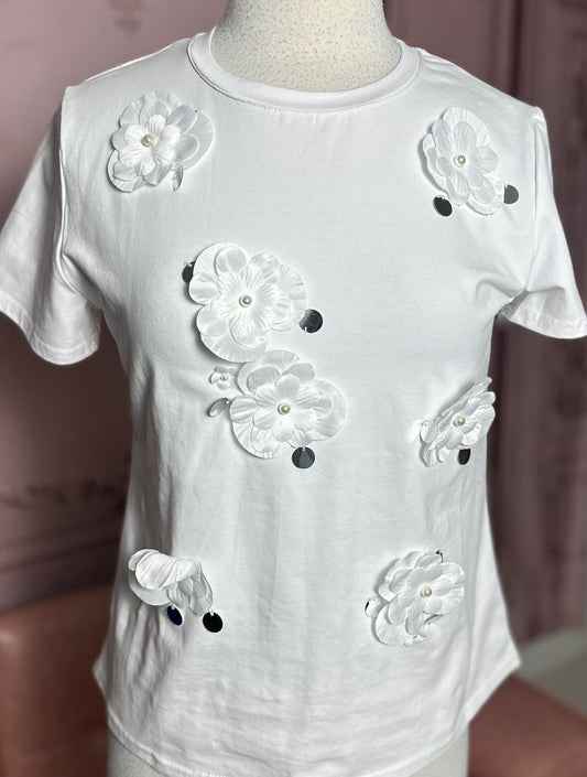 White Flower Shirt