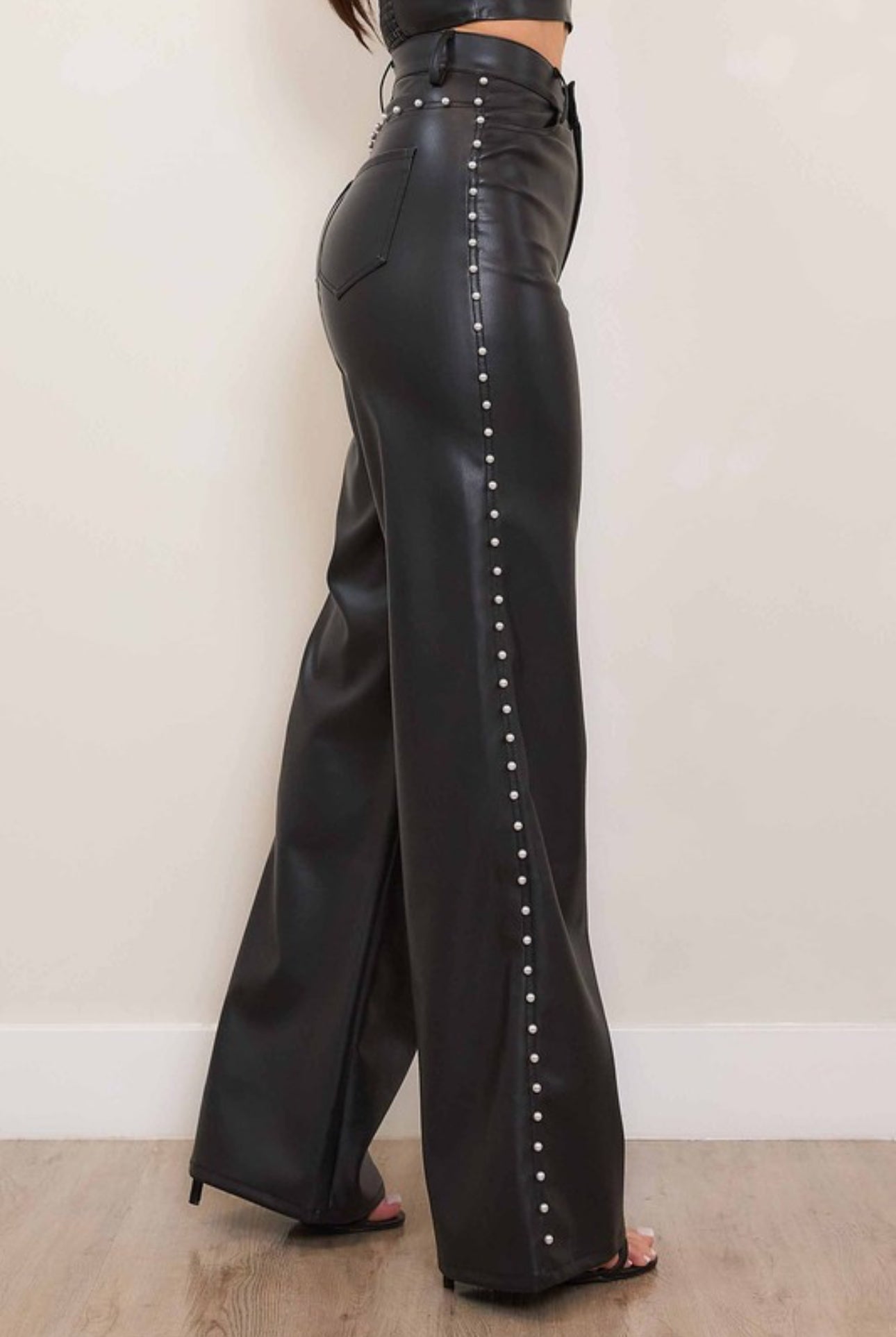 Faux Leather Black Pant