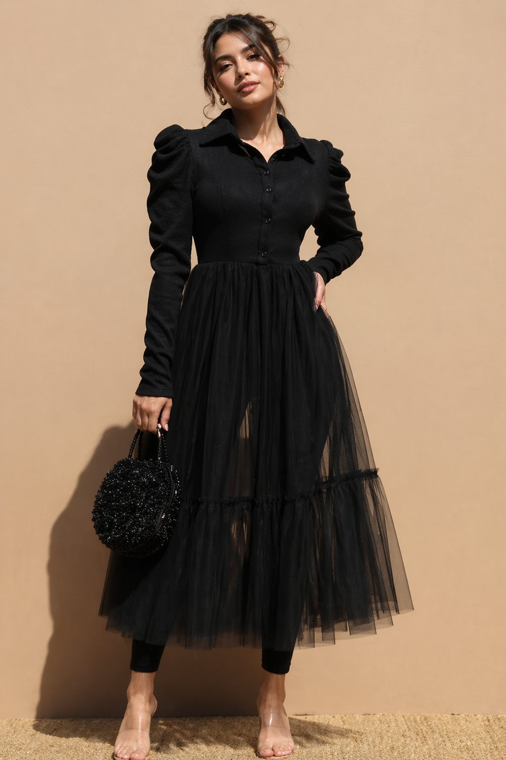 Maxi Black Cardigan