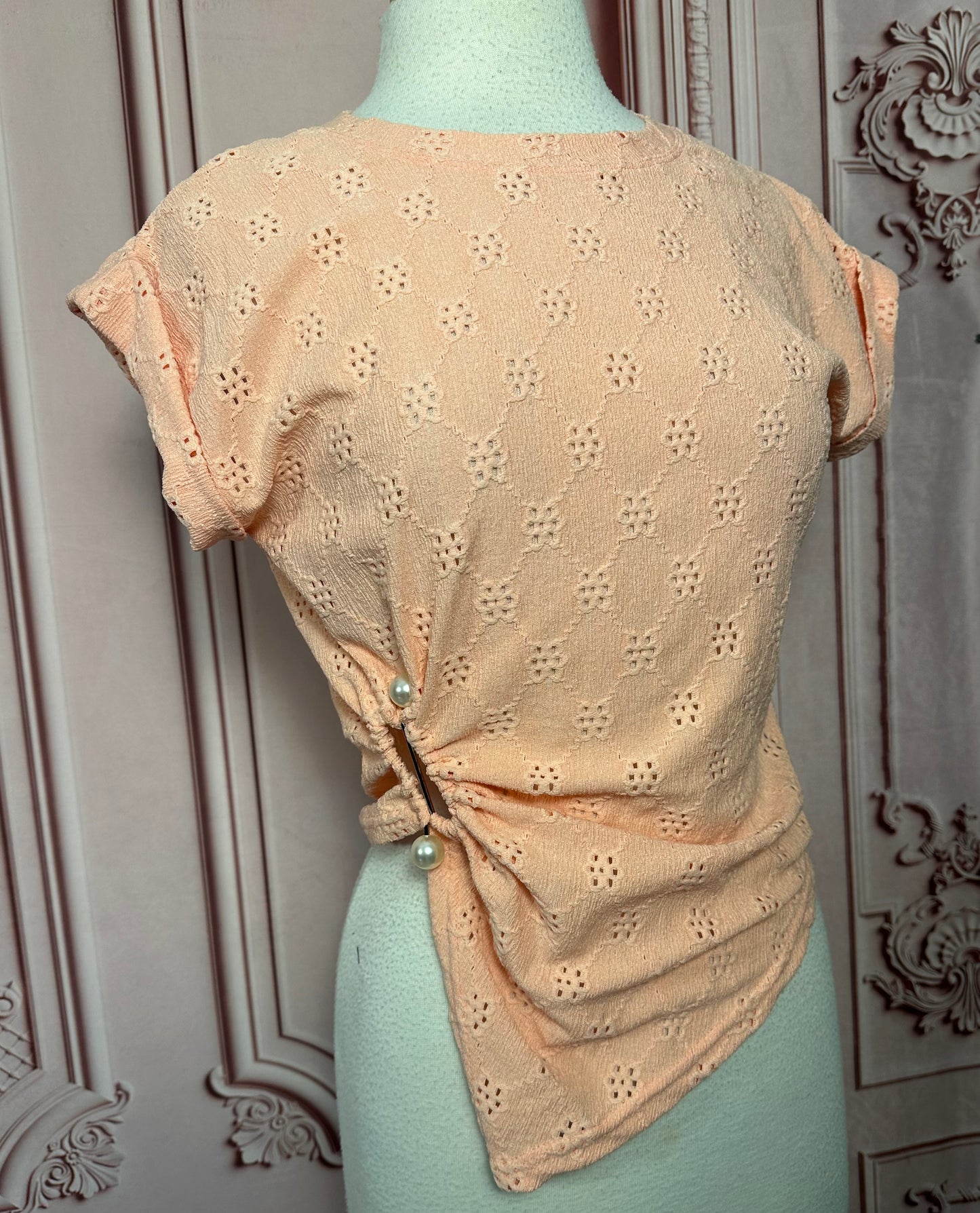 Coral Pearls Top