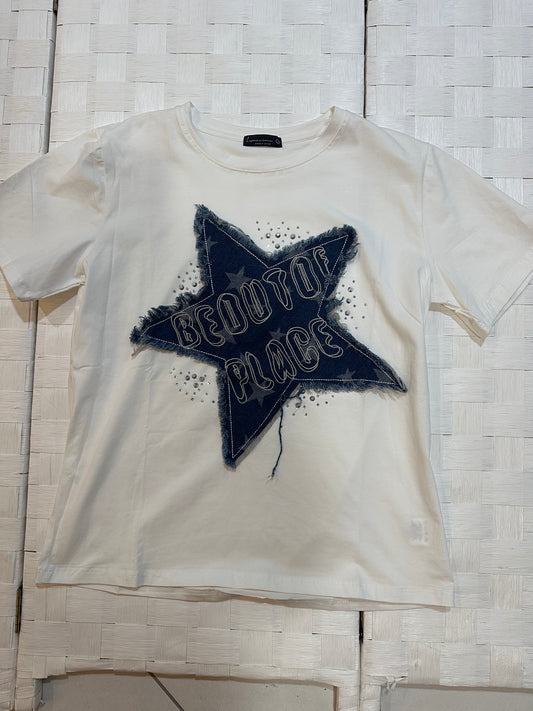Denim Star White Shirt
