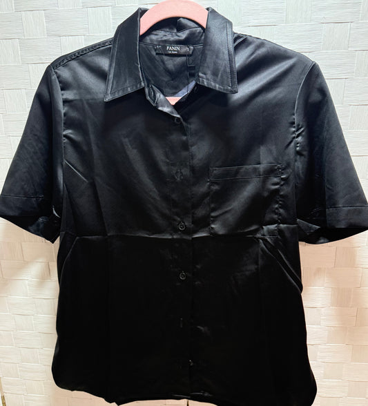 Satin Black Shirt