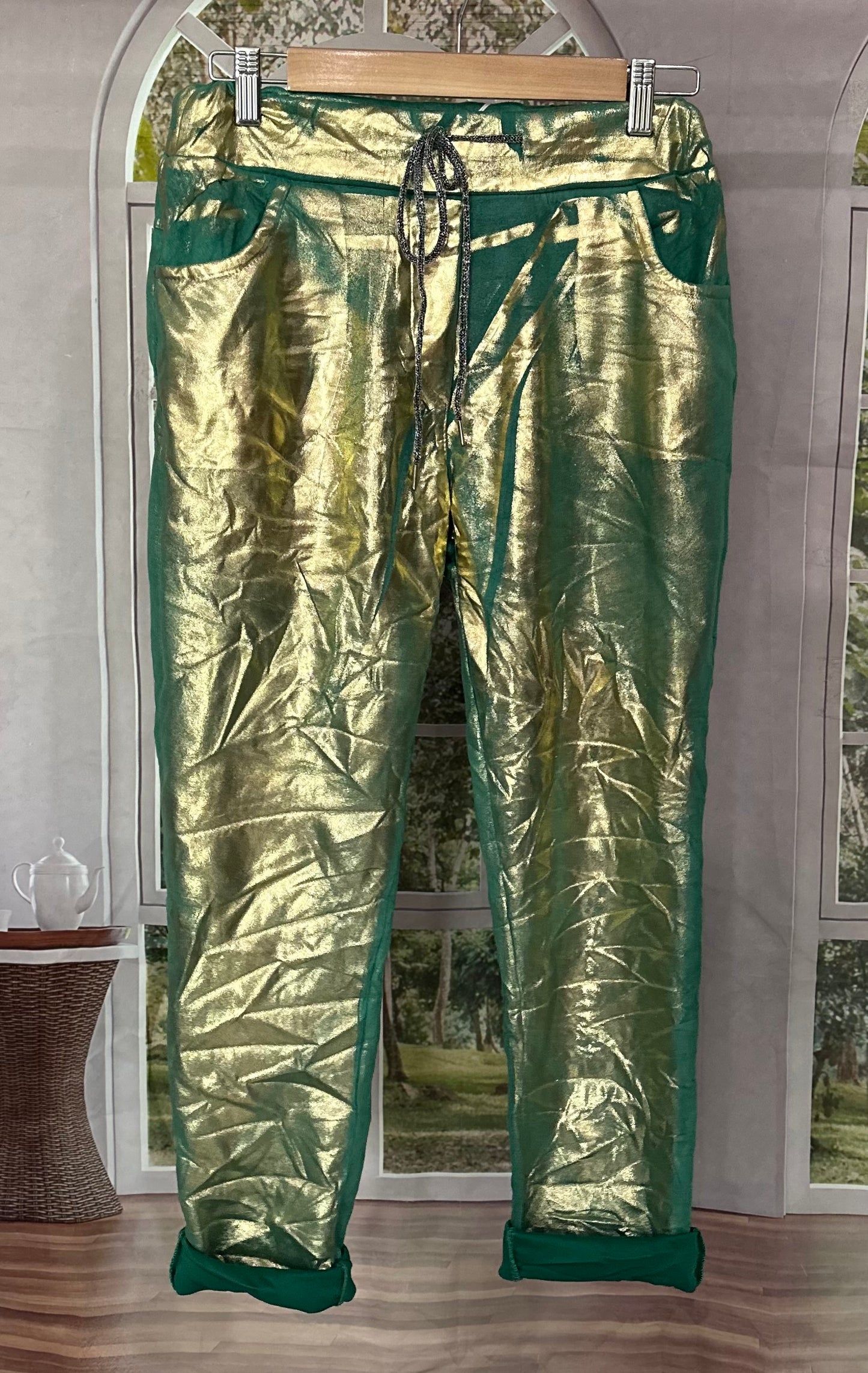 Foiled Gold Pants