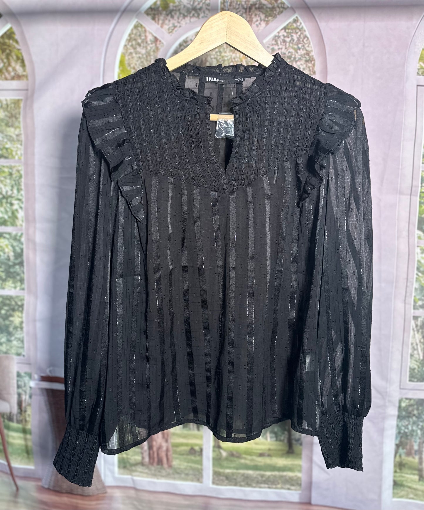 Mesh Gold Lines Blouse