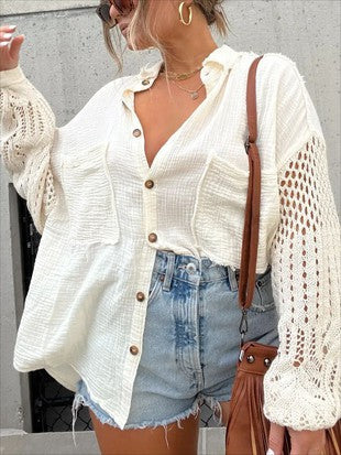 Lace Beige Blouse