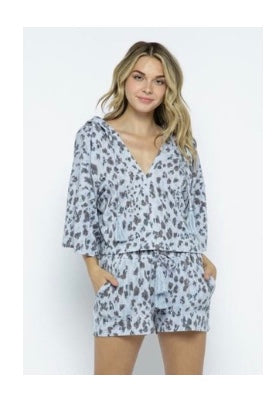Blue Animal Print 2pc Set