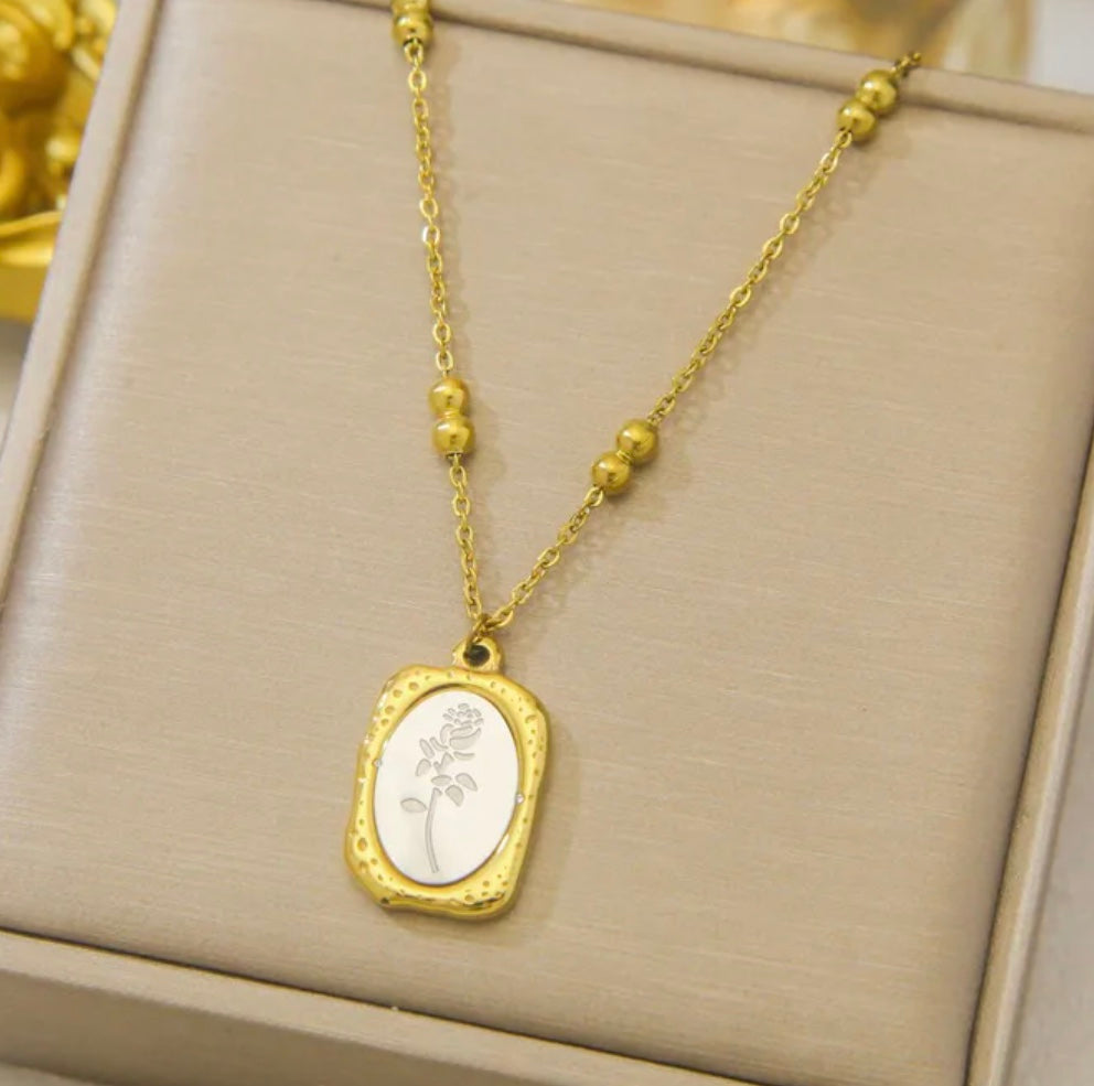 Lily Mirror Necklace