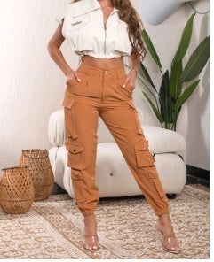 Camel Cargo Pants