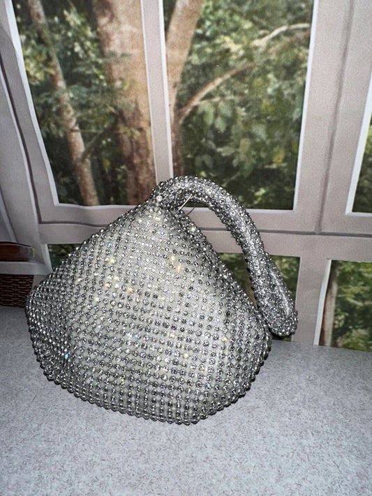 Silver Sparkle Fold Purse