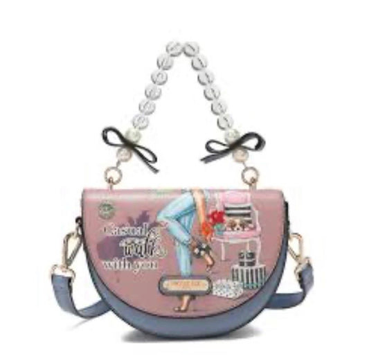 Casual Walk Pearl Handle Purse